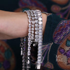 925 Sterling Silver CZ Tennis Bracelet, Minimalist Diamond Chain, Rhodium Plated, Bridesmaid Gift, Wedding Jewelry, Elegant Silver Bracelet