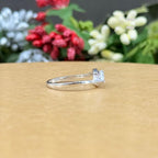 Marquise Moissanite Engagement Ring: 1Ct Silver & 10K Gold Bypass Solitaire
