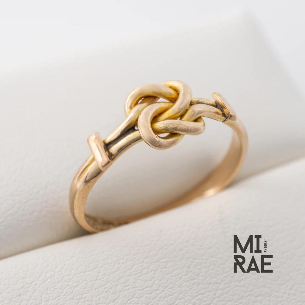 Victorian Knot Ring: 14K Yellow Gold Promise Ring