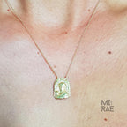 Divine Mother of Light Necklace | A Mother's Protection Medallion | Diamond Miraculous Pendant