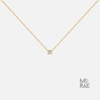 Dainty Round Brilliant Cut Lab Grown Diamond Pendant Chain