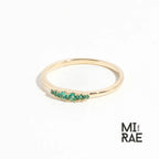 Gold Gemstone Birthstone Ring: Emerald, Ruby, Sapphire, Diamond