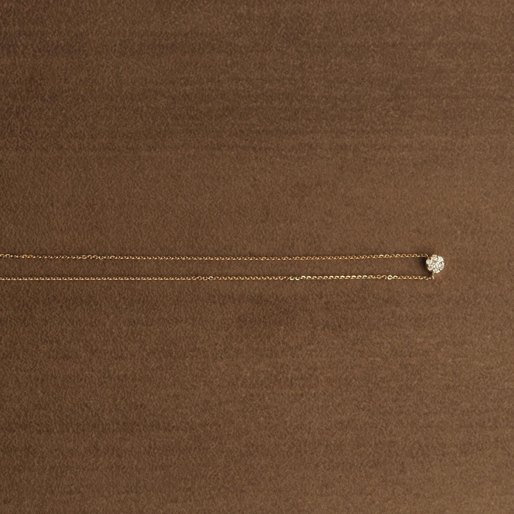 Halo Moissanite Necklace: 10K Gold or Sterling Silver, Dainty 16" Chain