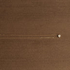 Halo Moissanite Necklace: 10K Gold or Sterling Silver, Dainty 16" Chain