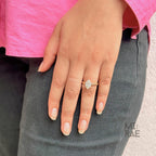 Marquise Cut Lab Grown Diamond Solitaire Engagement Ring: 14k Gold, IGI Certified