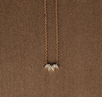 Moissanite Leaf Necklace: 10K Gold or Sterling Silver Dainty Jewelry