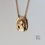 Divine Mother of Light Necklace | A Mother's Protection Medallion | Diamond Miraculous Pendant