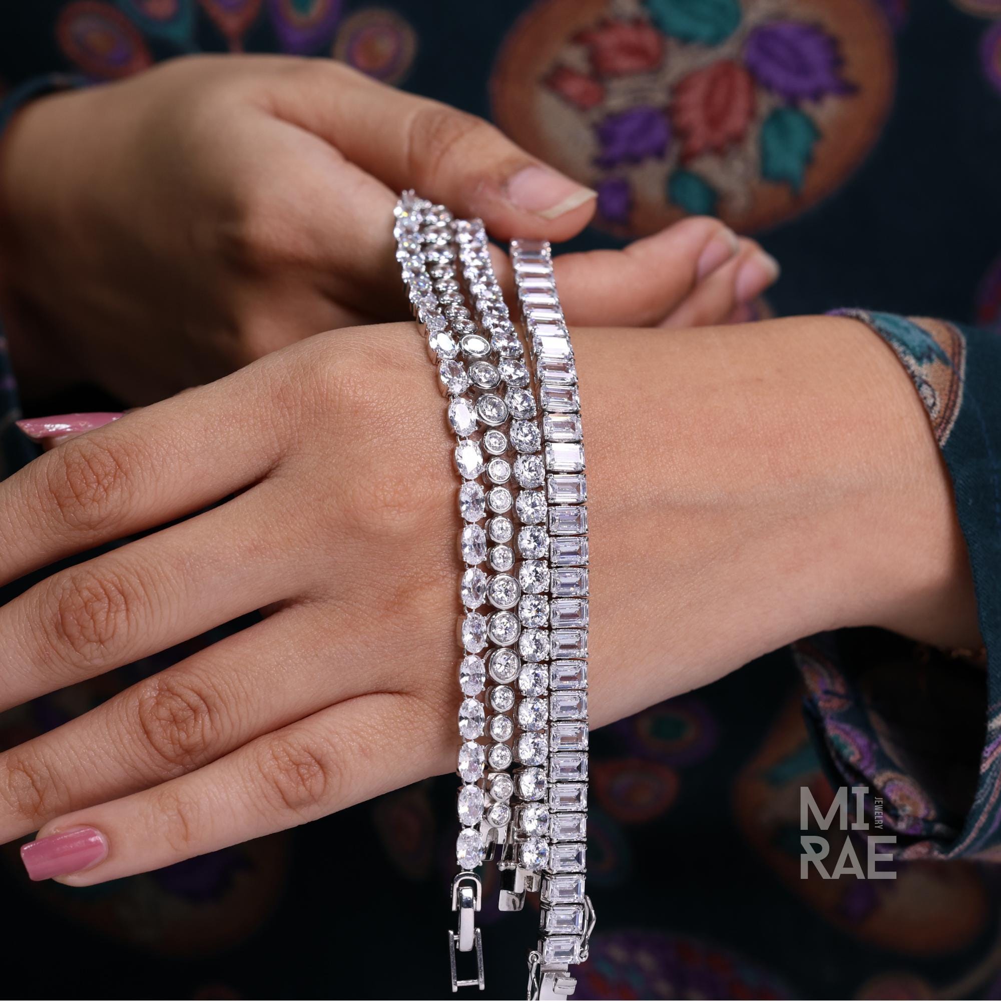 925 Sterling Silver CZ Tennis Bracelet, Minimalist Diamond Chain, Rhodium Plated, Bridesmaid Gift, Wedding Jewelry, Elegant Silver Bracelet