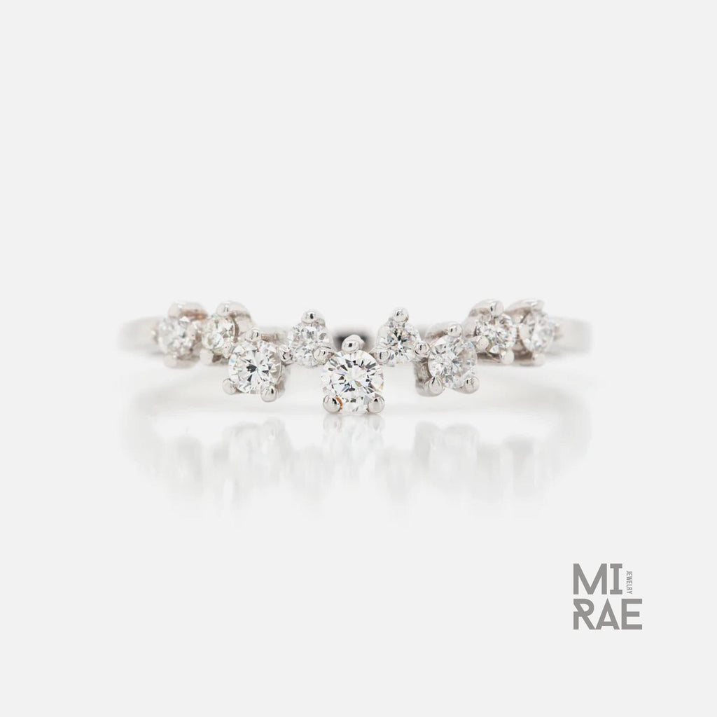 Diamond Stacking Band | Dainty Gold Eternity Ring | Handmade Stackable Ring