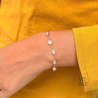 14K Rose Gold Lab Grown Diamond Bracelet: Bezel Set Mix Cut, Ethical Jewelry