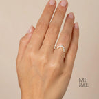 Dainty Lab Grown Diamond Wedding Band: Modern Bezel Stacking Ring