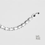 Moissanite or Cubic Zirconia Tennis Bracelet 925 Sterling Silver Minimalist Bridal Jewelry Bridesmaid Gift Dainty Chain