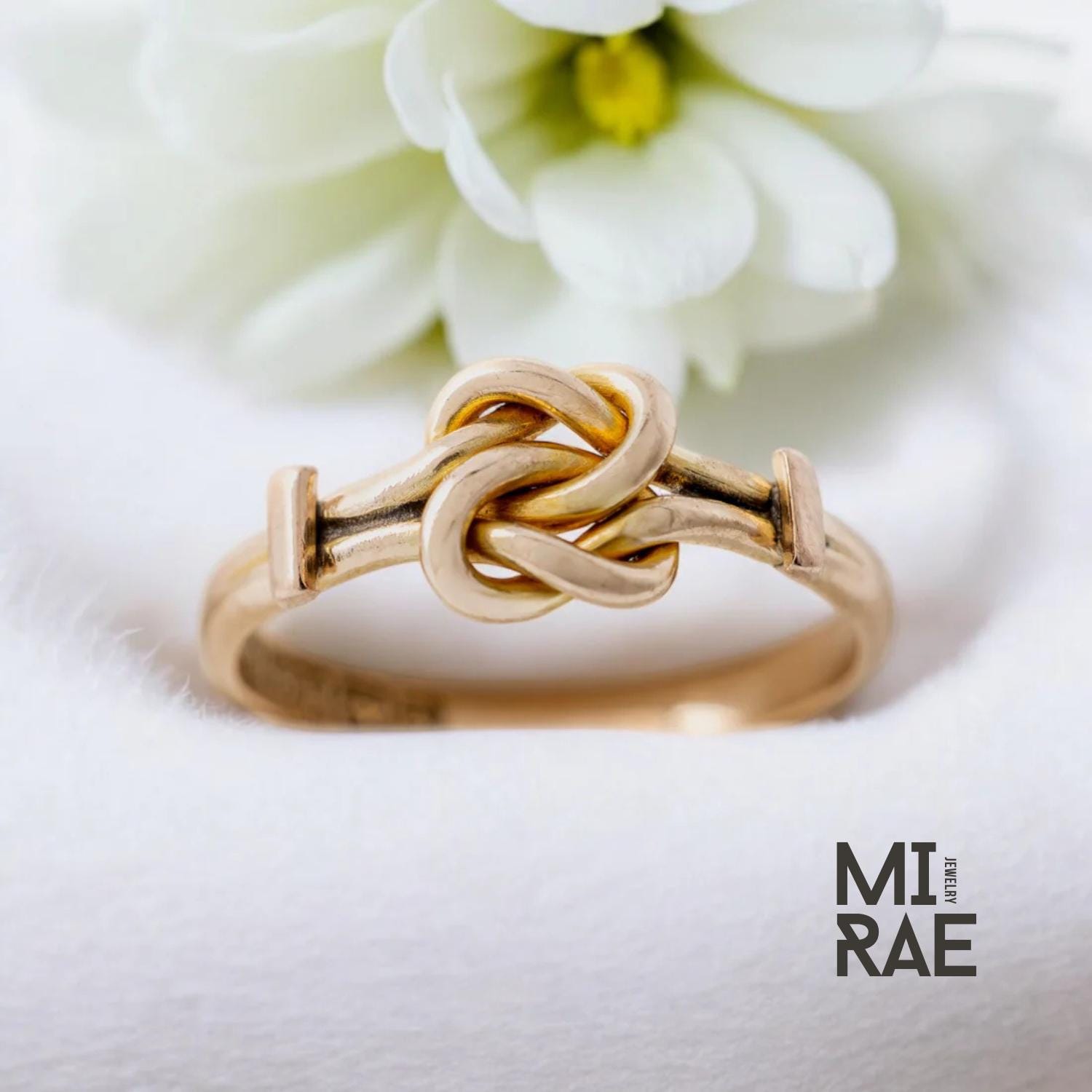 Victorian Knot Ring: 14K Yellow Gold Promise Ring