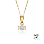 Personalized 10K Gold Marquise Birthstone Pendant: Custom Mother's Necklace