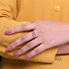 Silver Hands Heart Ring, Oxidized 925 Sterling Silver Heart Ring