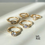 1 Carat Lab Grown Diamond Bezel Ring: 14K Gold Solitaire Engagement