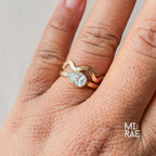 1 Carat Lab Grown Diamond Bezel Ring: 14K Gold Solitaire Engagement