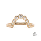 Dainty Lab Grown Diamond Wedding Band: Modern Bezel Stacking Ring