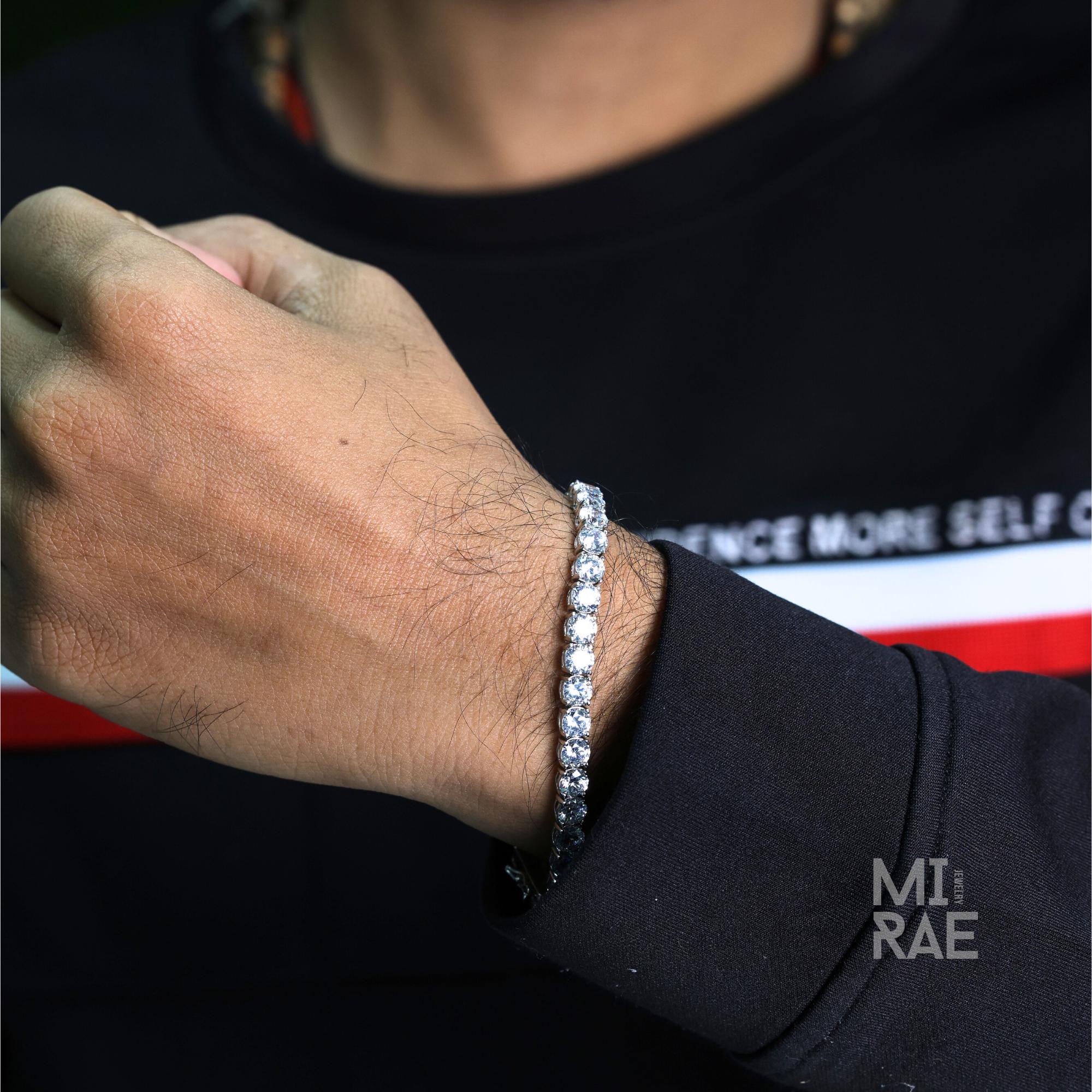 3 mm VVS Lab Diamond Sterling Silver Dainty Tennis Bracelet