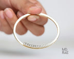 14K Gold Diamond Bangle Bracelet: 1ct Graduated Crossover Design