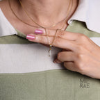 14k Gold Diamond Initial Necklace: Cursive Letter Pendant, Personalized Jewelry