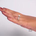 2.21 CTW Lab Grown Diamond Engagement Ring: 14K White Gold Halo Eternity Band