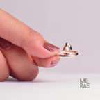 2 Carat Marquise Lab Created CVD Diamond Bezel Set Ring | 14K Gold Shank Engagement Ring | Vintage Modern Cathedral Bridal Jewellery